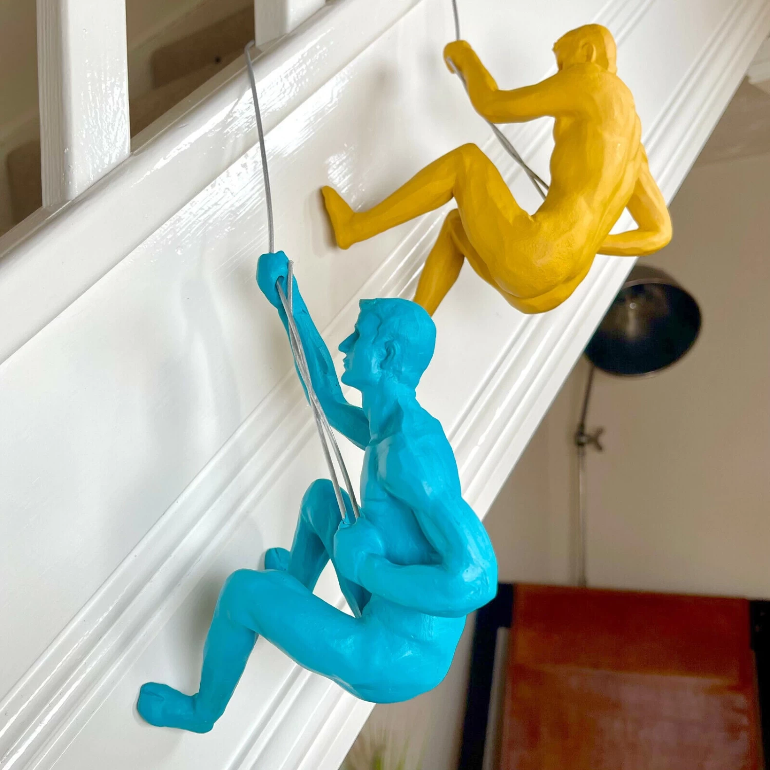 Darthome Limited Set Of 2 Coloured Hanging Abseiling Men Figures 3 Darthome Limited Set Of 2 Coloured Hanging Abseiling Men Figures