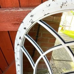 Darthome Limited Distressed White Arched Garden Mirror -Décor Dreams Shop 153