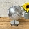 Darthome Limited Rotating Globe Ornament - Silver And White