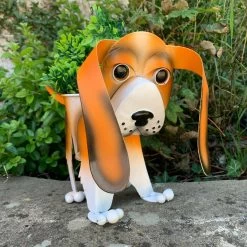 Darthome Limited Metal Wobbly Beagle Dog Planter