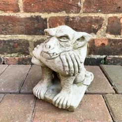 Darthome Limited Stone Sitting Gremlin Garden Statue 5kg