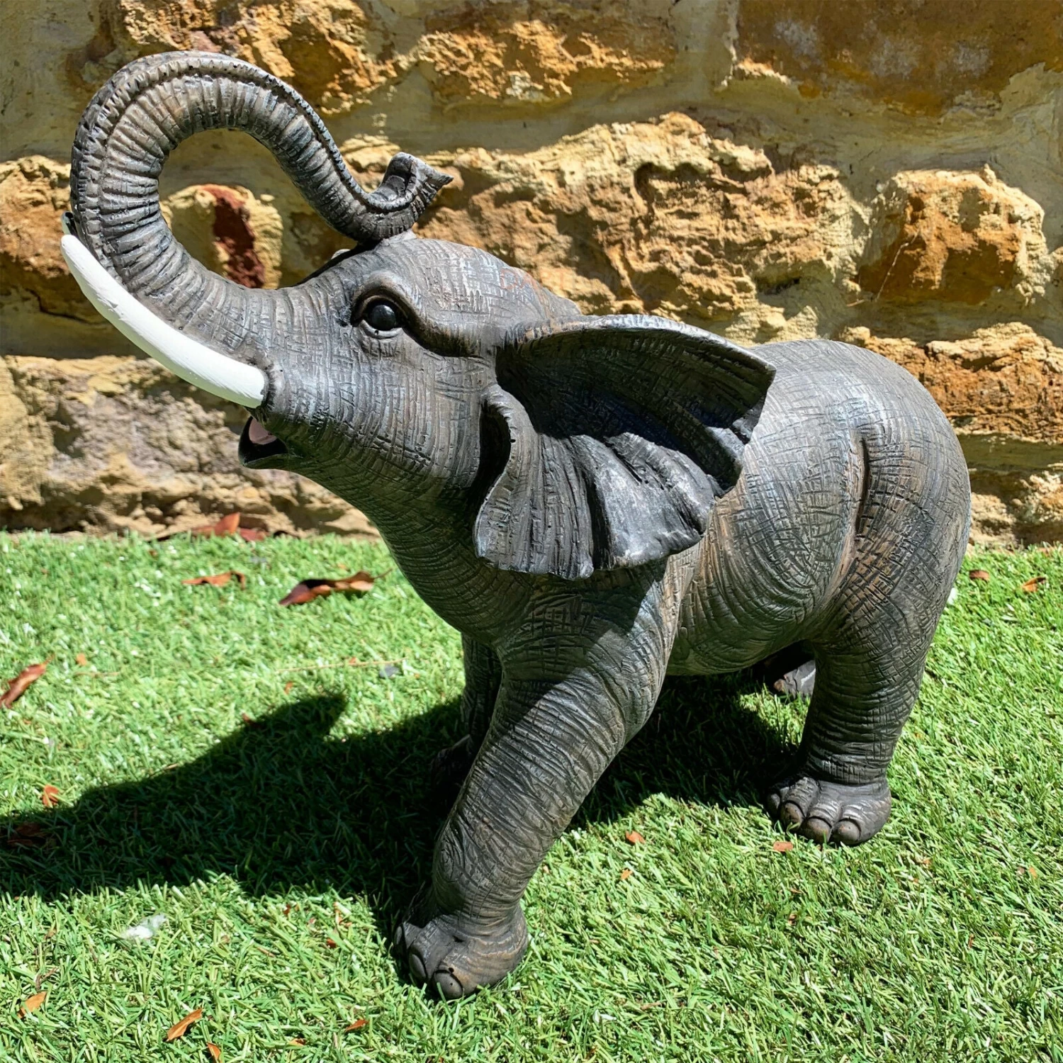 Darthome Limited Grey Lucky Elephant Garden Sculpture Large 42cm 3 Darthome Limited Grey Lucky Elephant Garden Sculpture Large 42cm