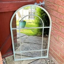 Darthome Limited Verdigris Green Gothic Arched Garden Mirror