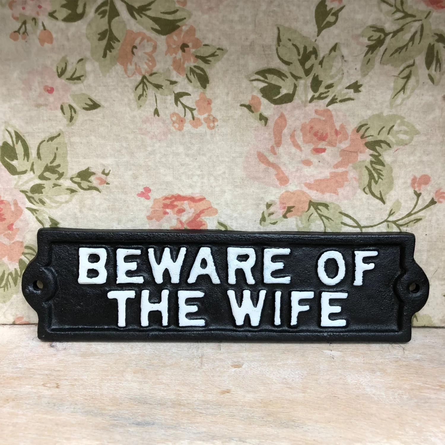 Darthome Limited Black Beware Of The Wife Cast Iron Sign 2 Darthome Limited Black Beware Of The Wife Cast Iron Sign