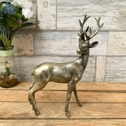 Darthome Limited Antique Gold Left Facing Reindeer Sculpture