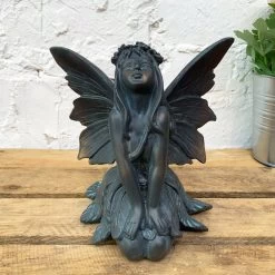 Darthome Limited Bronze Resin Flower Fairy Girl Ornament C