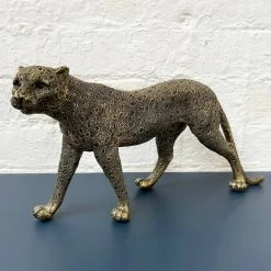 Darthome Limited Gold Spotted Distressed Leopard Ornament