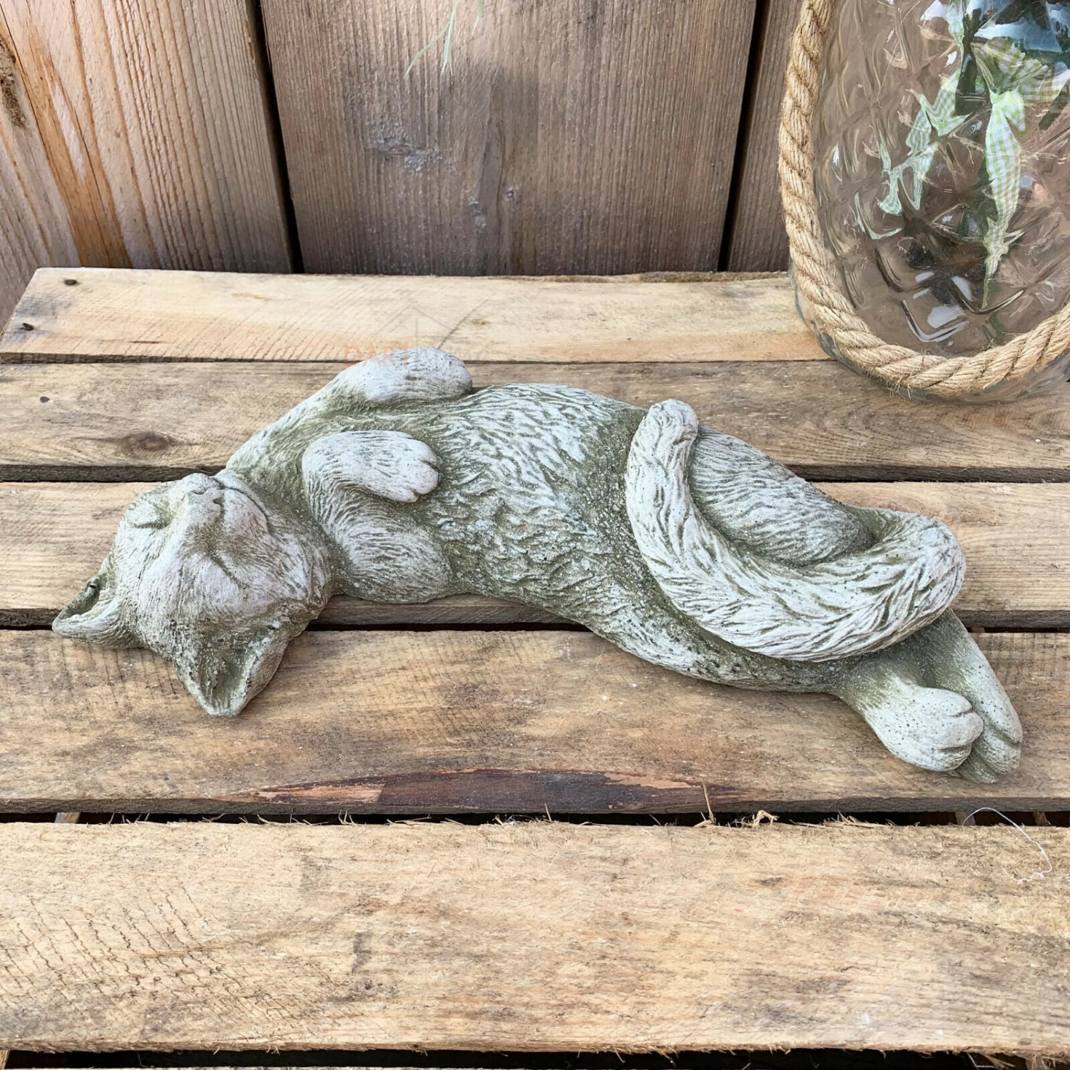 Darthome Limited Stone Lying Cat Garden Ornament 32cm 3 Darthome Limited Stone Lying Cat Garden Ornament 32cm