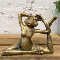 Darthome Limited Gold Yoga Frog Ornament 17cm