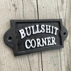 Darthome Limited BS Corner Black Cast Iron Wall Sign
