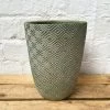Darthome Limited Cement Tall Diamond Plant Pot 20cm - Green & Gold