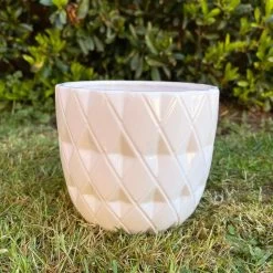 Darthome Limited Ceramic White Geometric Planter 13cm