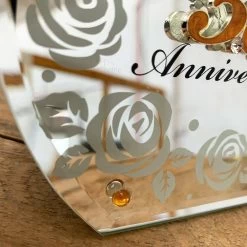 Darthome Limited 50th Golden Wedding Anniversary Mirror Clock 16cm -Décor Dreams Shop 40 bf6268e5 b1a5 4dfc 9bd6 dc10eba7d9ea