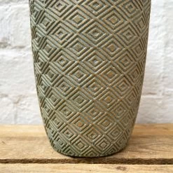 Darthome Limited Cement Tall Diamond Plant Pot 17cm - Green & Gold -Décor Dreams Shop 43 e556d618 e425 4321 bae4 b837c87165d1