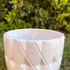 Darthome Limited Ceramic White Geometric Planter 13cm 8 Darthome Limited Ceramic White Geometric Planter 13cm -Décor Dreams Shop 44 64e85a7c 5211 47a0 90fe 2d12ee64ce71