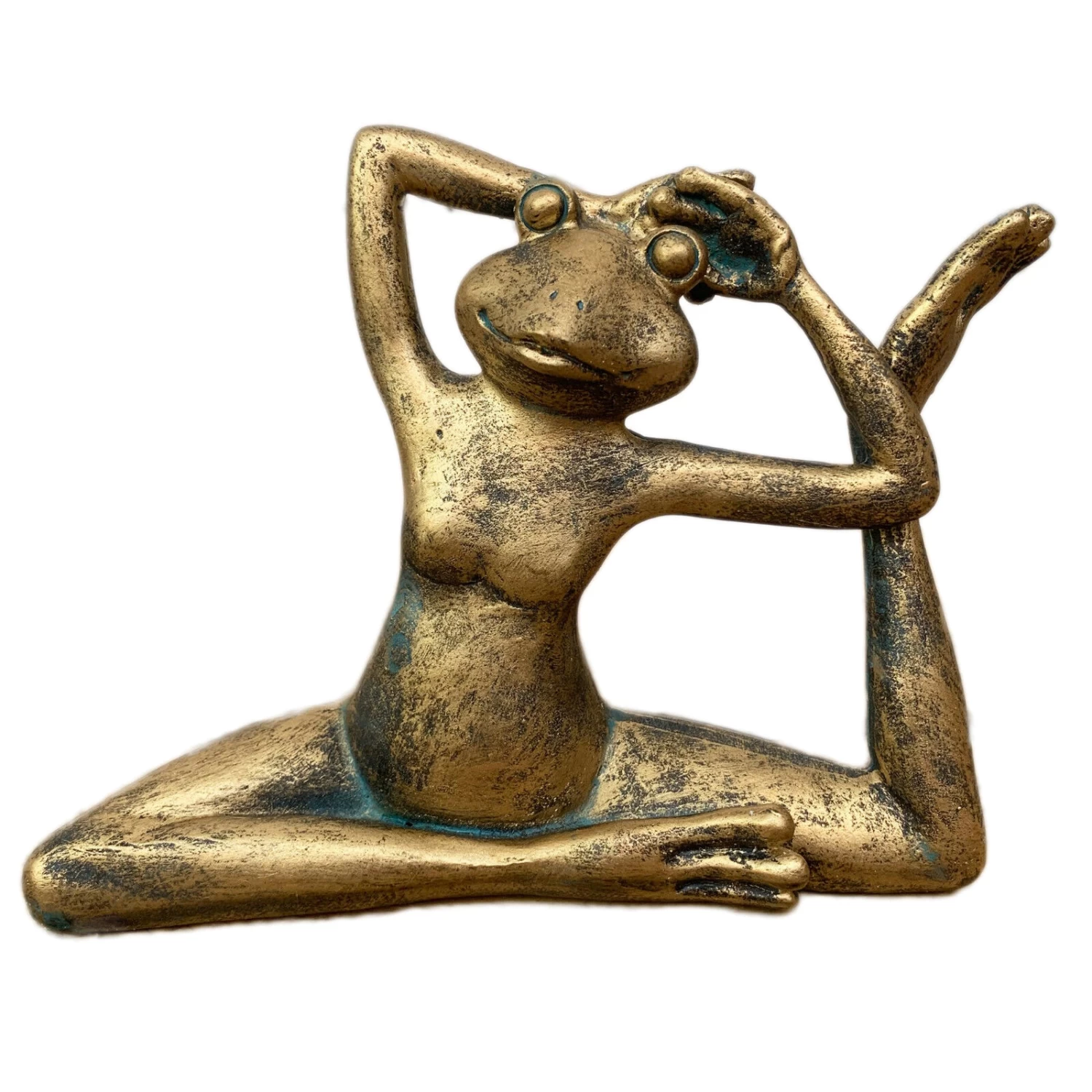 Darthome Limited Gold Yoga Frog Ornament 17cm 7 Darthome Limited Gold Yoga Frog Ornament 17cm - Image 5
