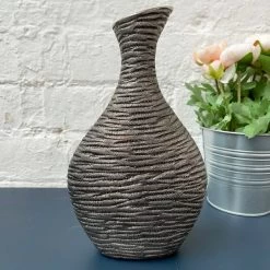 Darthome Limited Gun Metal Leaf Vase -Décor Dreams Shop 4 88b68014 3294 442b 8ff9 07d16c8b99f8