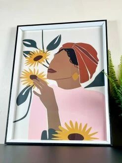 Darthome Limited Woman & Sunflowers Framed Print Wall Art -Décor Dreams Shop 4 9ace245f 4a76 4031 a54d 10e2c1e53508