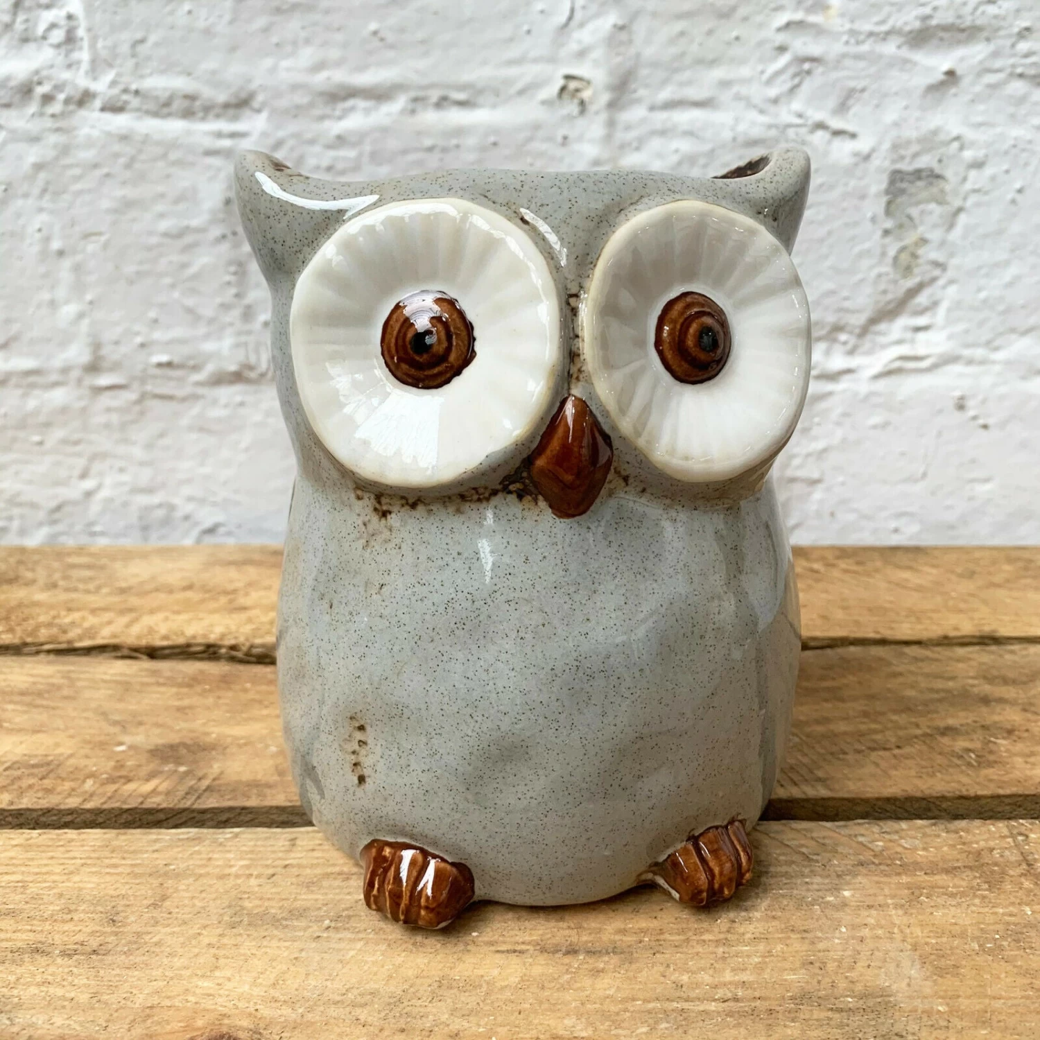 Darthome Limited Speckled Ceramic Owl Planter 3 Darthome Limited Speckled Ceramic Owl Planter