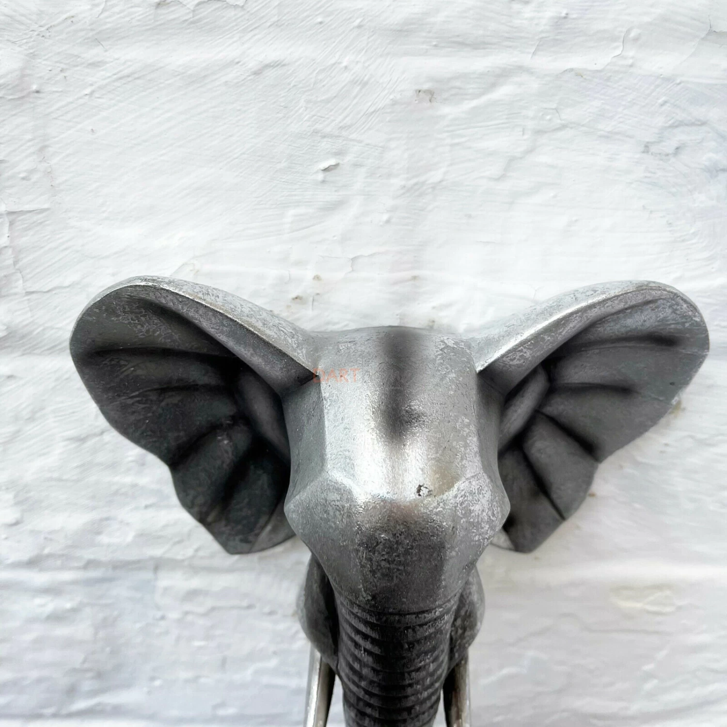 Darthome Limited Silver Resin Elephant Bust Wall Ornament 21cm 6 Darthome Limited Silver Resin Elephant Bust Wall Ornament 21cm - Image 4