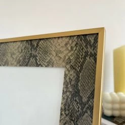 Darthome Limited 5x7" Faux Gold Snakeskin Photo Frame -Décor Dreams Shop 88