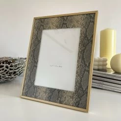 Darthome Limited 5x7" Faux Gold Snakeskin Photo Frame