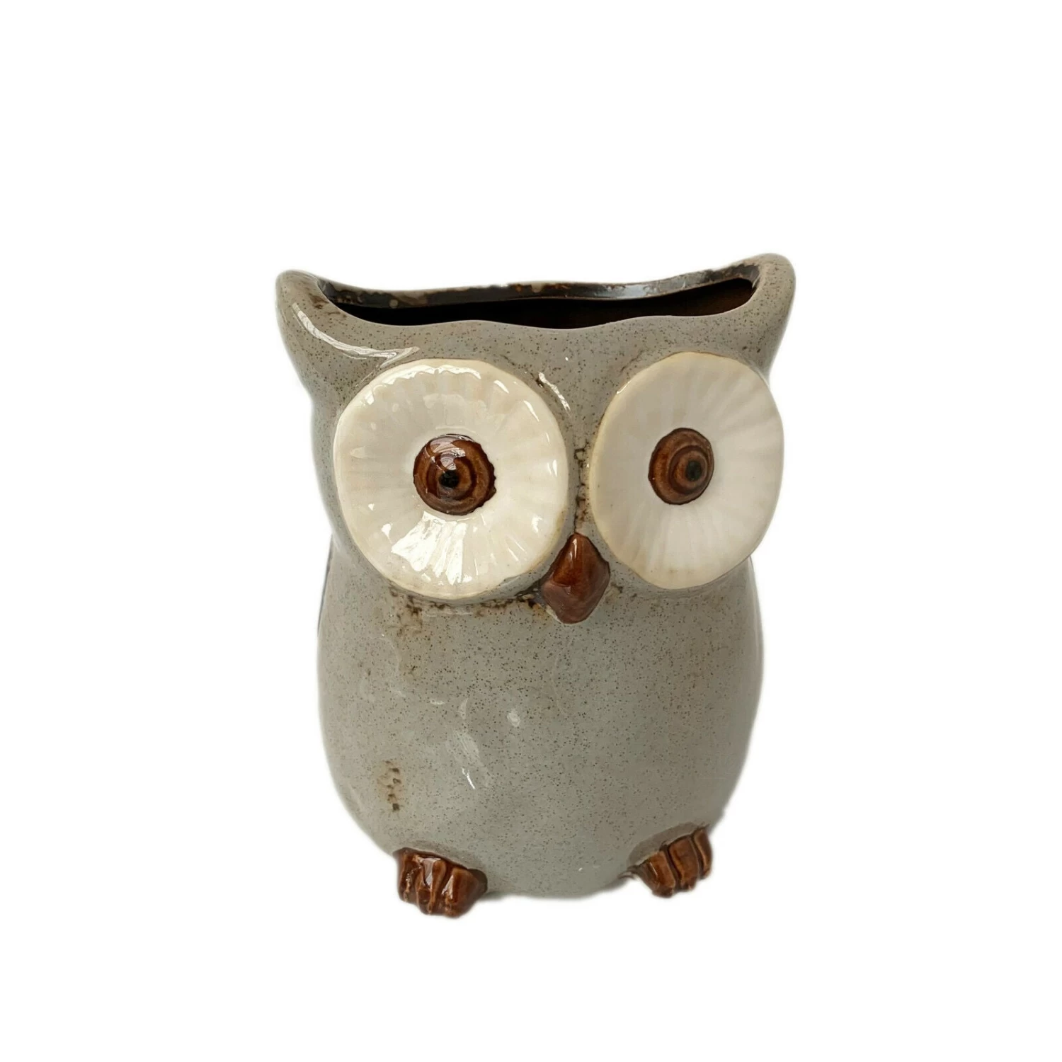 Darthome Limited Speckled Ceramic Owl Planter 7 Darthome Limited Speckled Ceramic Owl Planter - Image 5