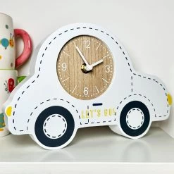 Darthome Limited White Car Childrens Clock