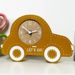 Darthome Limited Yellow Car Childrens Clock