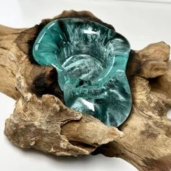 Darthome Limited Molten Tea Light Holder On Teak Root Stand -Décor Dreams Shop IMG 0001 JPEG