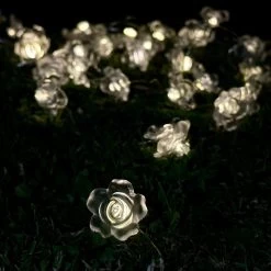 Darthome Limited 50 Solar Rose Flower Outdoor String Lights 8 Darthome Limited 50 Solar Rose Flower Outdoor String Lights -Décor Dreams Shop IMG 0086