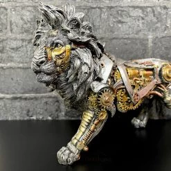 Darthome Limited Silver Steampunk Lion Ornament -Décor Dreams Shop IMG 2788.JPEG edited146