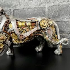Darthome Limited Silver Steampunk Lion Ornament -Décor Dreams Shop IMG 2789.JPEG edited147