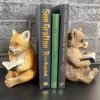 Darthome Limited Resin Reading Fox & Bear Animal Bookends