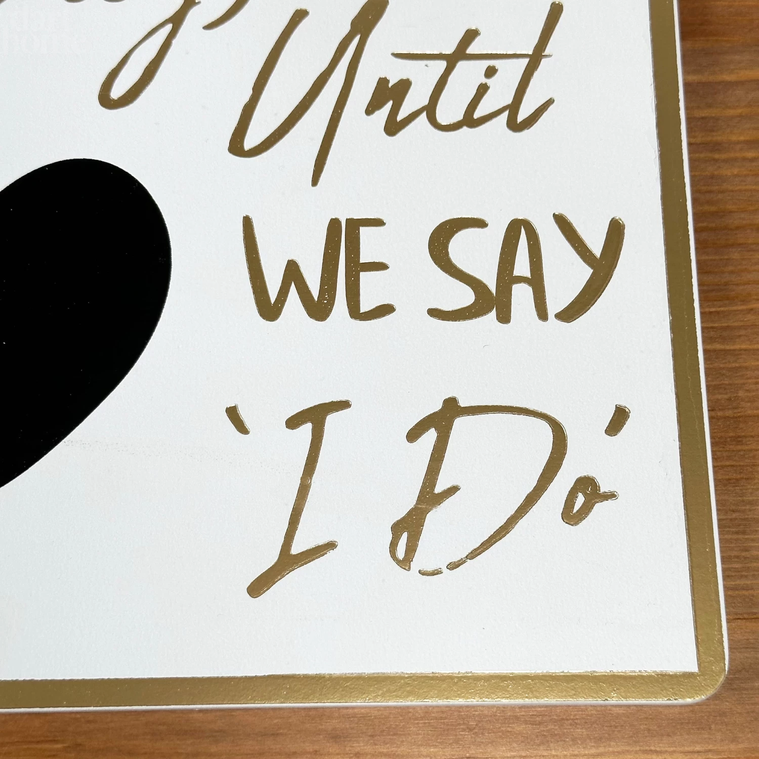 Darthome Limited Gold Script Wedding Day Countdown Plaque 6 Darthome Limited Gold Script Wedding Day Countdown Plaque - Image 4