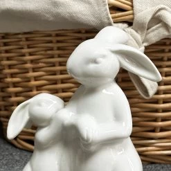 Darthome Limited White Easter Rabbits Figurine -Décor Dreams Shop IMG 4098