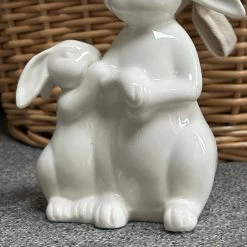 Darthome Limited White Easter Rabbits Figurine -Décor Dreams Shop IMG 4099