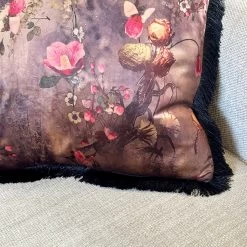 Darthome Limited Fringed Boho Floral Velvet Cushion -Décor Dreams Shop IMG 5235 JPEG