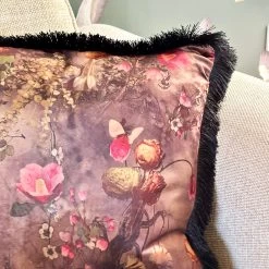 Darthome Limited Fringed Boho Floral Velvet Cushion -Décor Dreams Shop IMG 5236 JPEG