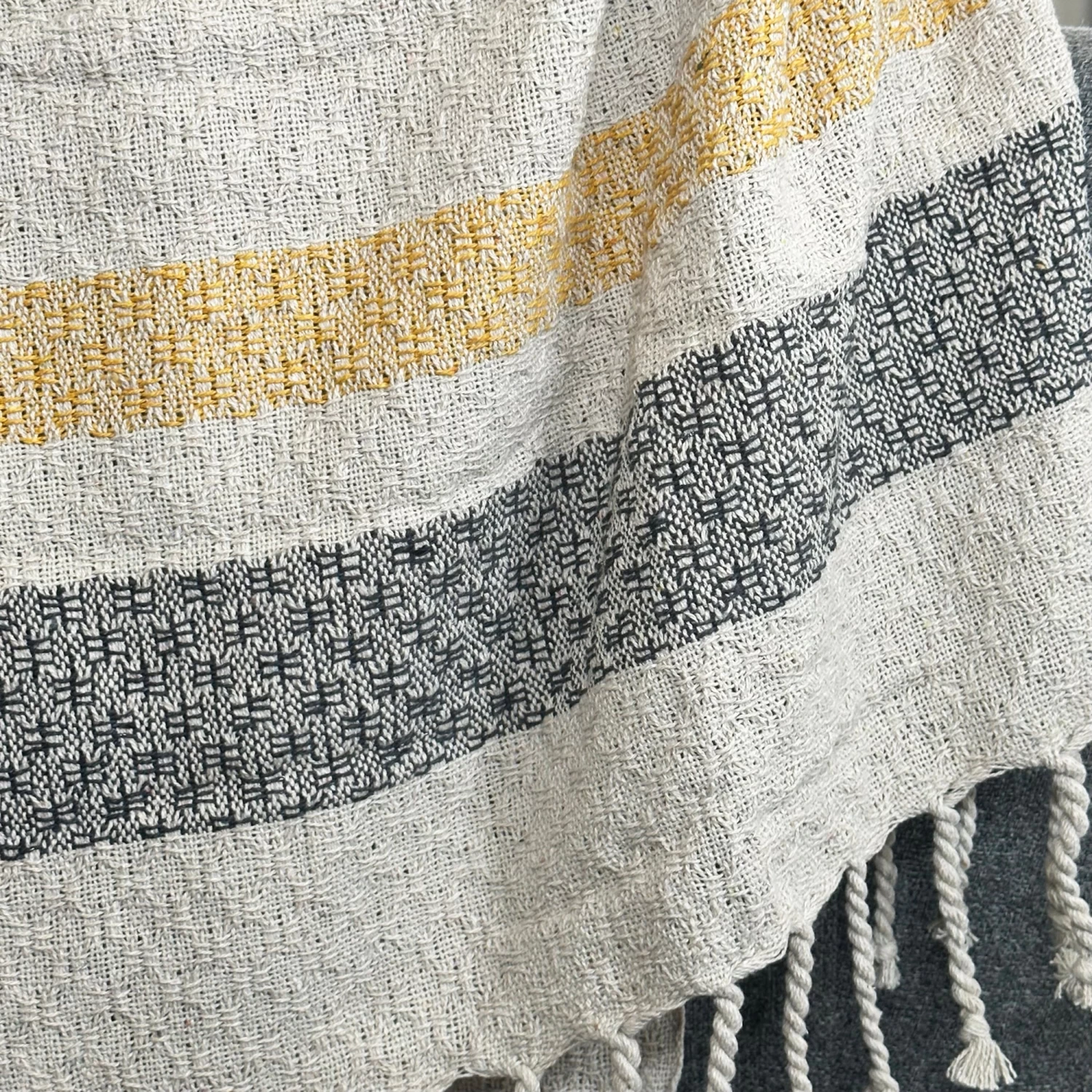 Darthome Limited Striped Cotton Throw 130x170cm 7 Darthome Limited Striped Cotton Throw 130x170cm - Image 5