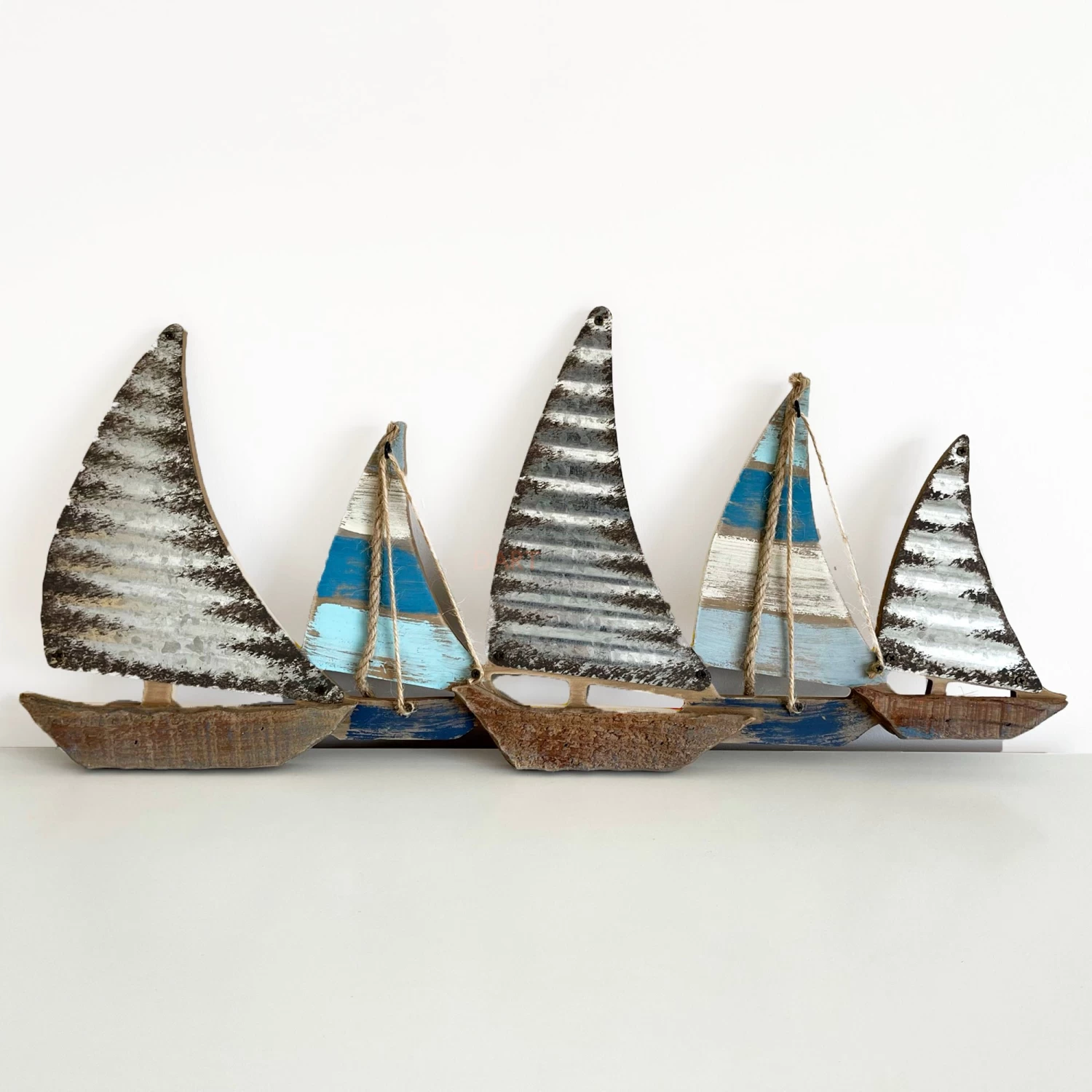 Darthome Limited Wood & Metal Sailing Boat Wall Art 63cm 3 Darthome Limited Wood & Metal Sailing Boat Wall Art 63cm
