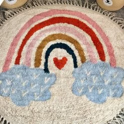 Darthome Limited Tufted Cotton Rainbow Rug With Tassels 90cm 10 Darthome Limited Tufted Cotton Rainbow Rug With Tassels 90cm -Décor Dreams Shop IMG 5405 JPEG