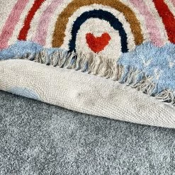 Darthome Limited Tufted Cotton Rainbow Rug With Tassels 90cm 11 Darthome Limited Tufted Cotton Rainbow Rug With Tassels 90cm -Décor Dreams Shop IMG 5406 JPEG