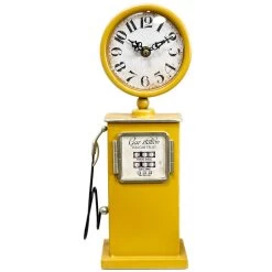 Darthome Limited Yellow Petrol Pump Table Clock -Décor Dreams Shop IMG 5702.JPEGcopy