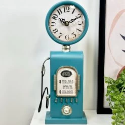 Darthome Limited Blue Petrol Pump Table Clock