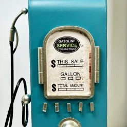 Darthome Limited Blue Petrol Pump Table Clock -Décor Dreams Shop IMG 5715 JPEG