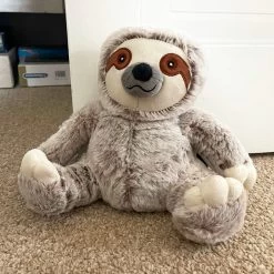 Darthome Limited Soft Faux Fur Sitting Sloth Heavy Weighted Doorstop 30cm