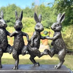 Darthome Limited Antique Gold Five Dancing Hares Sculpture -Décor Dreams Shop IMG 6763.JPEG edited51
