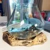Darthome Limited Large Molten Glass Bowl On Teak Root Stand -Décor Dreams Shop IMG 7347 JPEG