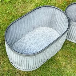 Darthome Limited Set Of 3 Galvanised Oval Tub Planters -Décor Dreams Shop IMG 8116 JPEG